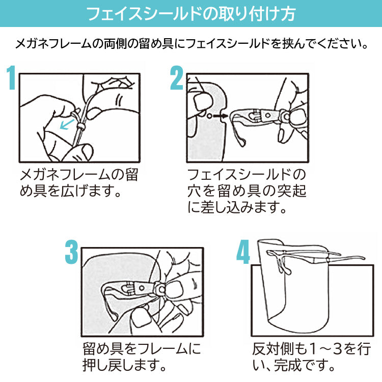 キャンペーン価格】メガネ一体型フェイスシールド【20セット/箱】(税込